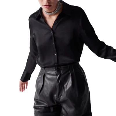 Chemise manches longues plis noir Morgan | La Redoute