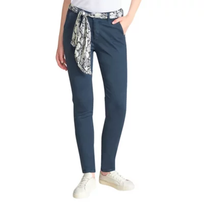 Pantalon Chino Rouge Le Temps Des Cerises - Coupe Droite, Taille Haute, Pour Un Look City Décontracté