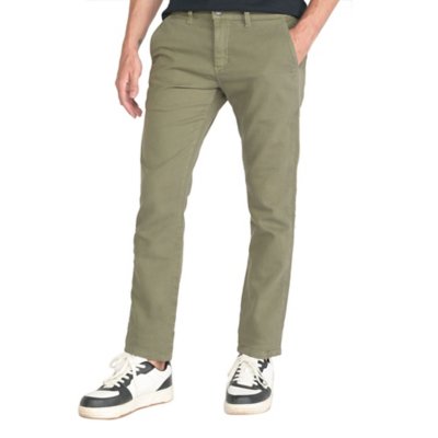 Pantalon homme en toile coton elasthane poches italiennes chino