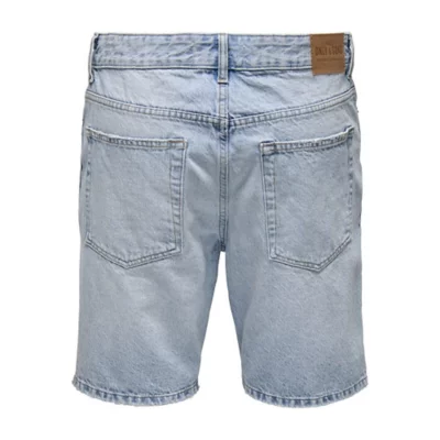 Only & Sons - Short En Lin Mélangé Avec Taille élastique - Bleu Marine