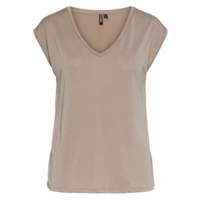 T-Shirt Femme PIECES | 60% Coton 40% Polyester | Col Rond Coupe Décontractée