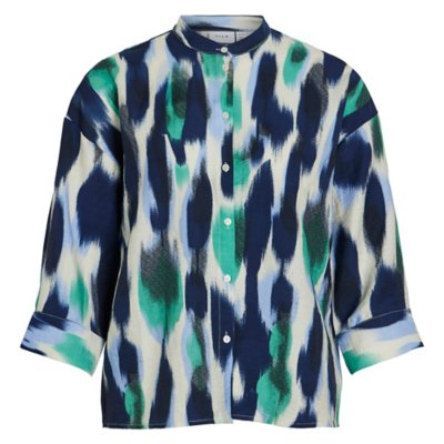 Blouse Décontractée New York & Company - Taille XS - Vert/Bleu/Brun - Stretch Rayon/Spandex