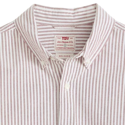 Homme Chemise à carreaux vichy avec les manches longues Marron Bolf 4712 MARRON