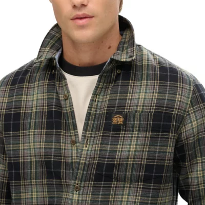 Superdry Chemise Coton Homme Taille XL Vintage Casual Manches Longues