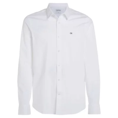 Chemise À Manches Longues Homme Poplin Stretch Slim CALVIN KLEIN