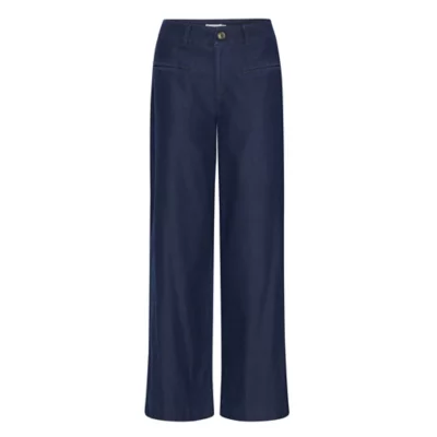 Pantalon Femme ICHI En Laine - Taille 40, Gris Foncé, Neuf Avec étiquettes | Coupe Classique Pour Toutes Saisons