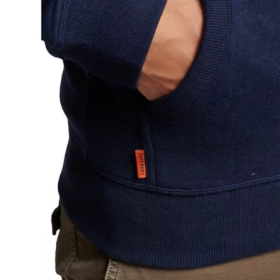 Superdry Sweat à capuche zippé avec logo essentiel Bleu - Vêtements