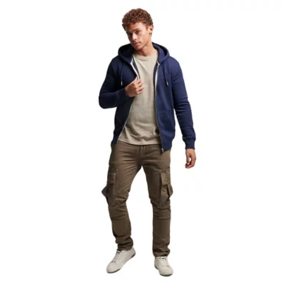 Superdry pour homme. M2014128A Sweat à capuche avec fermeture éclair et