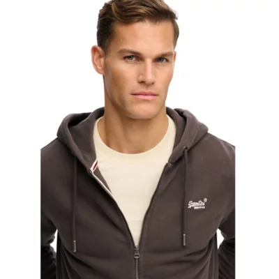 Sweatshirt Zippé À Capuche Homme Essential Logo Zip SUPERDRY