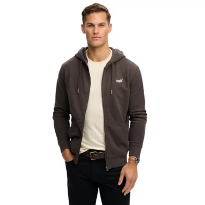 Sweatshirt Zippé À Capuche Homme Essential Logo Zip SUPERDRY