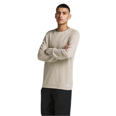 Pull Fin Jack & Jones Gris Taille S - Maille Fine 60% Coton - Occasion En Parfait état