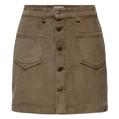 Jupe Denim ONLY Femme - Mini Jupe Jeans Lavage Clair - Ourlet Brut - 5 Poches Style Classique