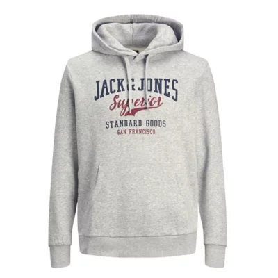 Sweat à Capuche Jack & Jones Homme - Gris Avec Logo, Taille XL, Occasion Très Bon état