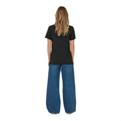 Tee-shirt À Manches Courtes Femme Vic Solid Noir ONLY