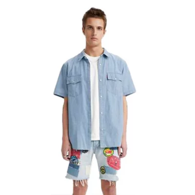 Chemise homme à manches courtes pêche HABIT 360 Venting bleu