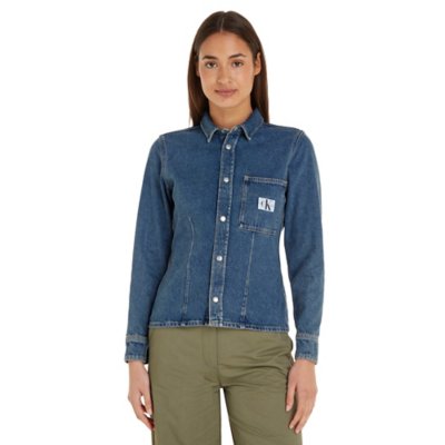 Chemise A Manches Longues Femme Lean Darted Denim CALVIN KLEIN BLACKSTORE