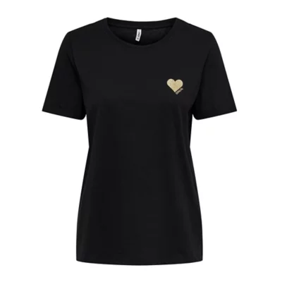 Tee-shirt À Manches Courtes Femme Kita Noir ONLY