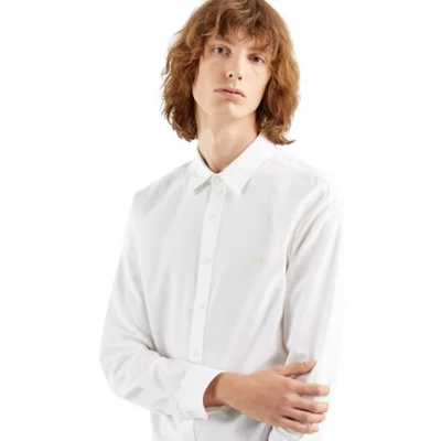 Chemise - WHITE - Imprimée à manches longues pour homme - Slim