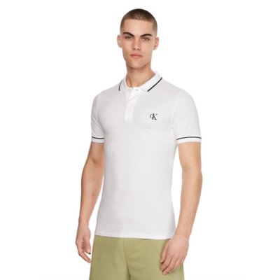 Polo A Manches Courtes Homme Tipping Slim CALVIN KLEIN BLACKSTORE