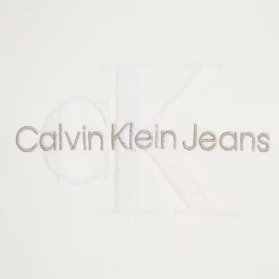 Sweatshirt À Capuche Homme Chenille Monologo CALVIN KLEIN