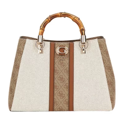 Sac à Main Bamboo54 Simili Daim Marron - Broderie Florale - Fermeture à Réparer