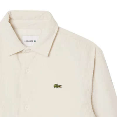 Chemise À Manches Longues Homme En Coton Blanc LACOSTE BLACKSTORE