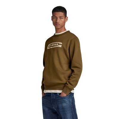 Sweatshirt Homme Old School Logo VERT G STAR BLACKSTORE