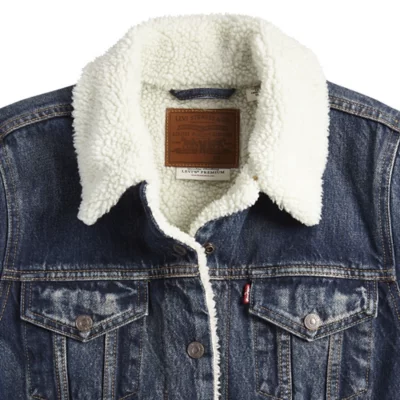 Sherpa Trucker Veste En Jean Pour Femme Blouson 90's Doublée