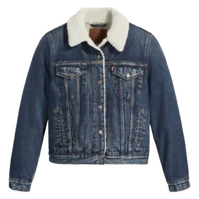 Veste en jean sherpa levis femme sale