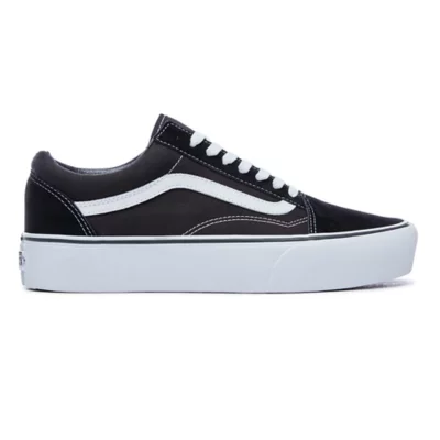 Vans Plateforme Vans Old Skool Femme Noir Haute Baskets à