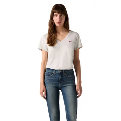 T-shirt Femme Hanes X-Temp Col V Gris Fumé - Taille L - Neuf Avec étiquettes
