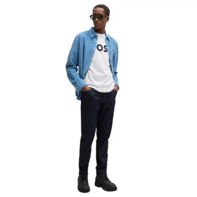 送料込★Hugo Boss★Thinking 1 10246016 Tシャツ Hugo Boss Thinking 1 Logo T-Shirt in Navy - Outlet Sale