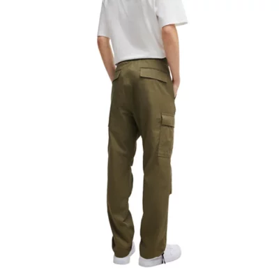 HUGO Pantalon plat pour homme, Marron foncé 204., 31W / 32L