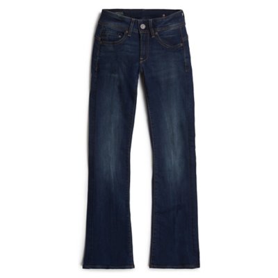 Jean Bootcut George Taille 10 Femme - Bleu Foncé Délavé - Jambe 34 - Occasion Très Bon état