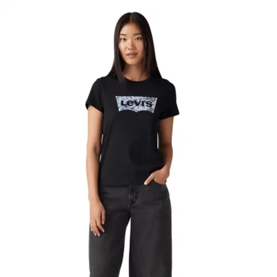 Tee-shirt À Manches Courtes Femme The Perfect Noir et bleu LEVIS