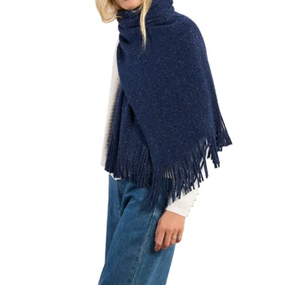 Écharpe En Maille, Bleu Marine