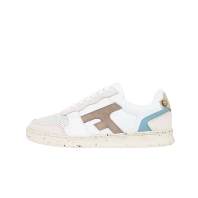 Baskets Hazel Sneakers Faguo White Beige Baskets Leather And Suede