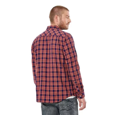Chemise Kaporal Manches Longues - Taille 36 - Beige à Carreaux - Occasion Très Bon état