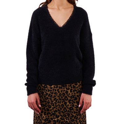 Pull femme col V dentellé Multicolore E1190DN MOLLY BRACKEN