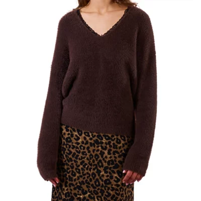 Pull Duveteux Femme Col V Pull Femme Col V Dentellé MOLLY BRACKEN