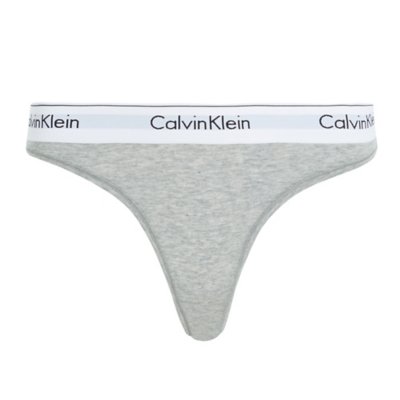 Calvin Klein String Femme Tanga, Gris (Grey Heather), XS : : Mode