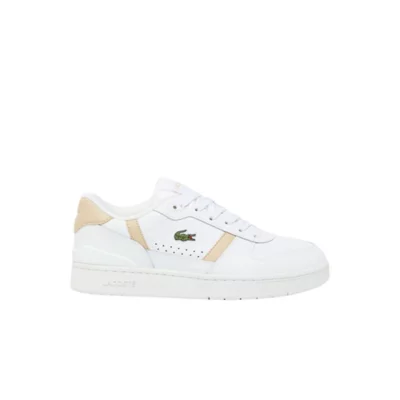 T Clip Chaussur Lacoste Femme Lacoste T-Clip Homme Blanc- JD