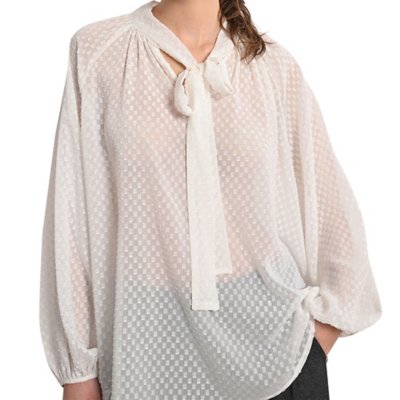 Chemise à manches longues femme col lavallière Multicolore G952DN  MOLLY BRACKEN