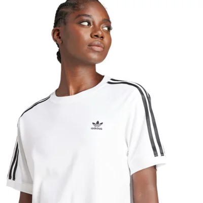 Tee-shirt À Manches Courtes Femme Bandes Blanc ADIDAS BLACKSTORE