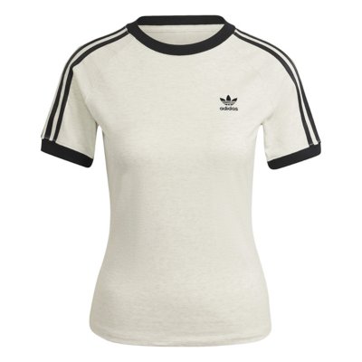 Tee shirt A Manches Courtes Femme 3 Bandes ADIDAS BLACKSTORE
