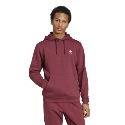 Sweatshirt À Capuche Homme Trèfle Essentials Bordeaux ADIDAS