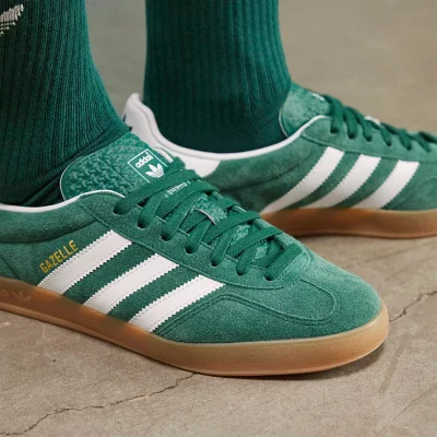 adidas gazelle silver green womens adidas Gazelle Indoor JR3837