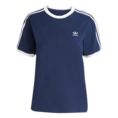 Tee-shirt À Manches Courtes Femme Bandes Bleu ADIDAS BLACKSTORE