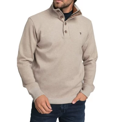 Pull Homme Marks And Spencer Laine D'agneau - Gris Foncé, 1/4 Zip, Taille XL