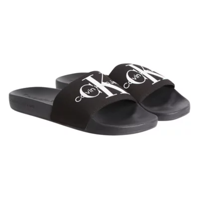 Claquettes Homme Slide Monogram Co CALVIN KLEIN BLACKSTORE